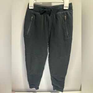 Hanna Andersson Kids **Lined** Sweatpants Boys Size 6-7 🙂 reinforced knees Black